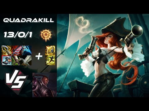 BOTTOM Miss Fortune vs Lucian [QUADRAKILL] - EU Challenger Patch 25.S1.4
