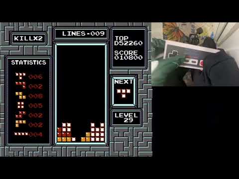 First Ever 20 Lines on Double Killscreen Start + 40K Score WR - NES Tetris
