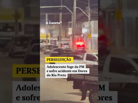 Adolescente foge da PM e sofre acidente em Dores do Rio Preto #shorts #noticias