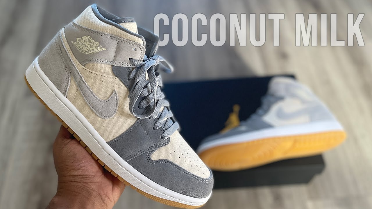 The Jordan 1 Mid Coconut Milk Is FIRE!! On Feet Review