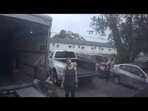 Battle of the Vans - Speeding Car Collides Into Van