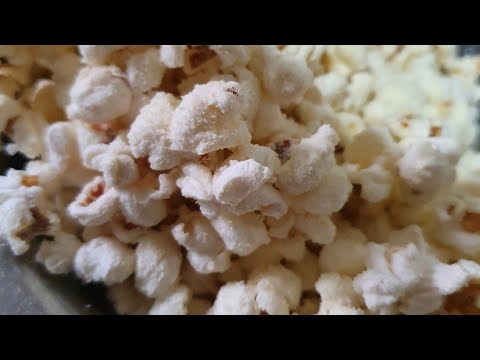 Milk and sugar popcorn - Homemade on a stove top without machine