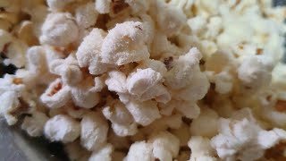 Milk and sugar popcorn - Homemade on a stove top without machine