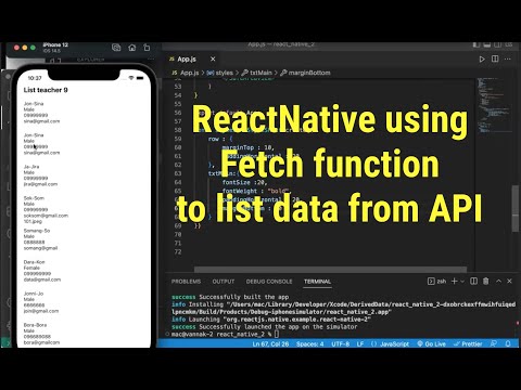 React Native Fetch Function List Data From Api