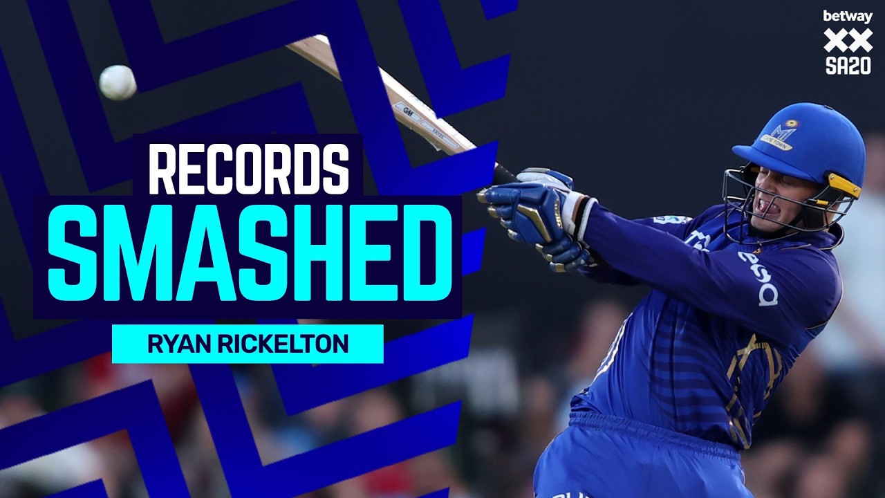 Record-breaking Rickelton! 1349 runs featuring 117 fours & 81 sixes