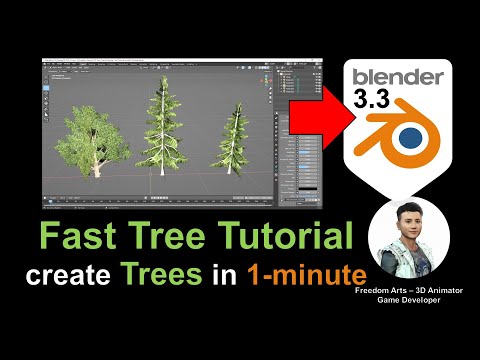 Create Any Trees in 1-miniute - Blender 3.3 Tree Tutorial