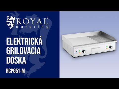 Video - Elektrická grilovacia doska - 727 x 420 mm - hladká - 3 000 W