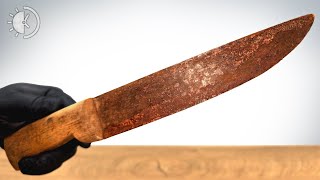 Antique Farmer's Kitchen Knife With Kingwood Handle Restoration