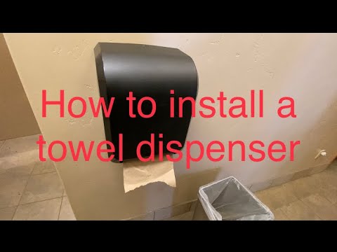 How to install a towel dispenser.