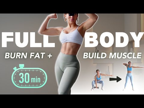30 MIN FULL BODY WORKOUT - Build Muscle & Burn Fat from HOME 💪🏽