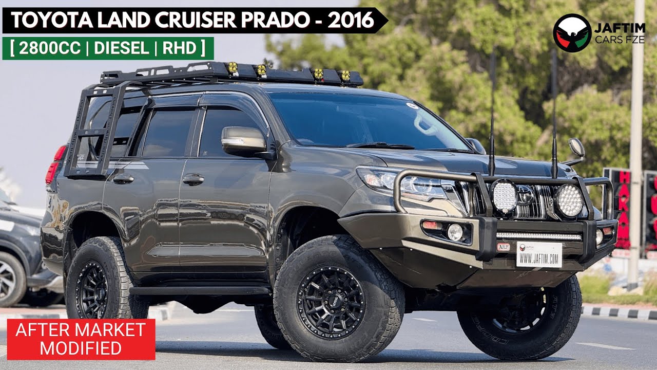 Toyota Prado PREMIUM BULL BAR | ROOF RACK WITH SIDE LADDERS | RHD | 2016 | 2.8L DIESEL ENGINE | (AT) | REAR VIEW video