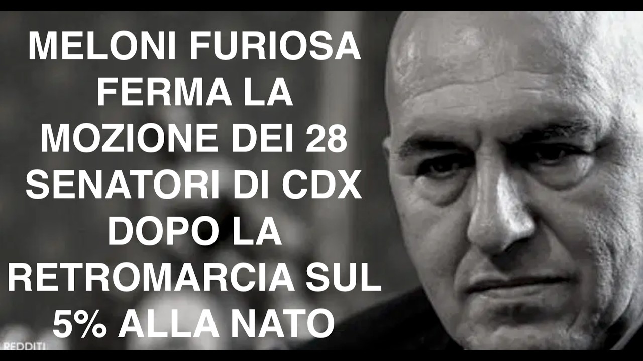 MELONI FURIOSA FERMA LA MOZIONE DEI 28 SENATORI DI CDX DOPO LA RETROMARCIA SUL 5% ALLA NATO