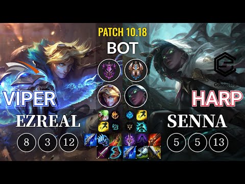 HLE Viper Ezreal vs ESC Harp Senna Bot - KR Patch 10.18