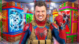I Built An Into The Spider Verse Cardboard Prison! To Capture The Worlds Most Dangerous Villains!