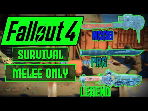 Can I Beat Fallout 4 Survival Difficulty With Only Melee Weapons?! | Fallout 4 Survival Challenge!