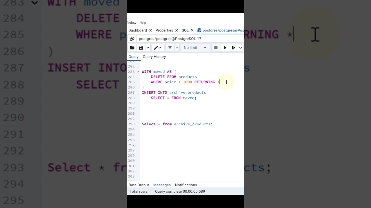 Data-Modifying CTE in PostgreSQL (DELETE + INSERT)