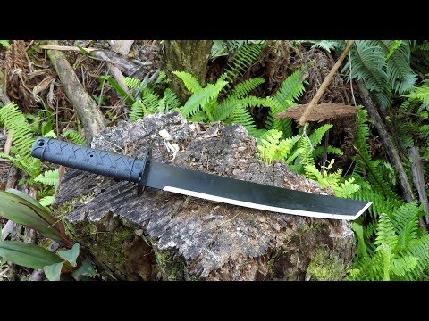 Cold Steel Tactical Tanto Machete Test