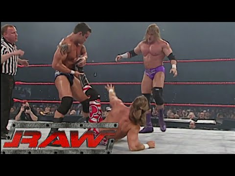 Evolution vs Shawn Michaels, Kevin Nash & The Hurricane RAW Jun 02,2003
