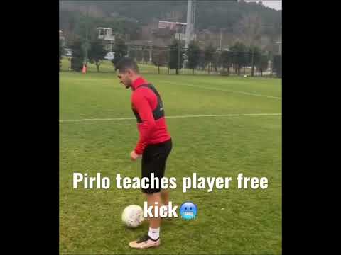 PIRLO TEACHES PLAYER AND HE SCORES IN GAME🥶🥶🥶 #pirlo #andreapirlo #fatihkaragümrük #freekick