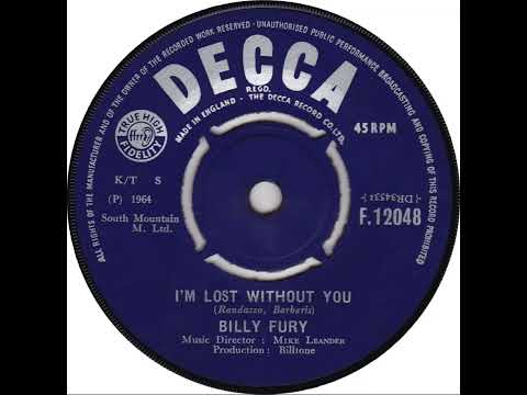 UK New Entry 1965 (4) Billy Fury - I'm Lost Without You