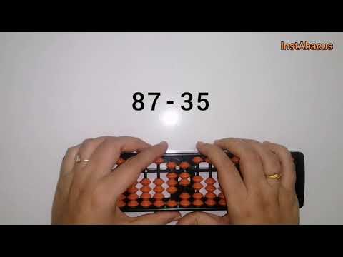 Simple Subtraction of Two digit Numbers using Abacus |ABACUS FOR BEGINNERS | InstAbacus