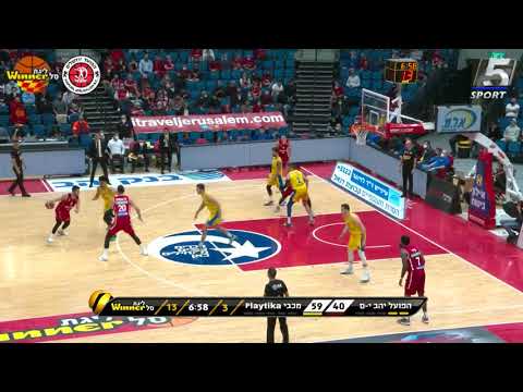 Tamir Blatt Assists in Hapoel Jerusalem vs. Maccabi Playtika Tel-Aviv