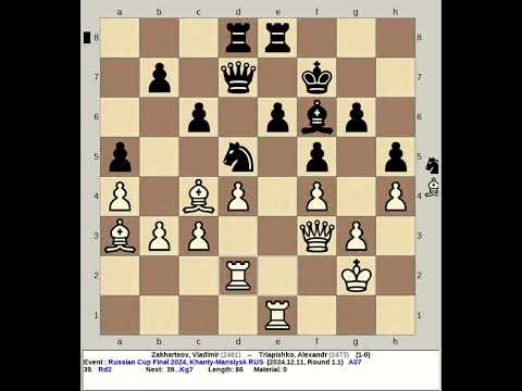 Zakhartsov, Vladimir vs Triapishko, Alexandr | Russian Chess Cup Final 2024, Khanty Mansiysk R1 1