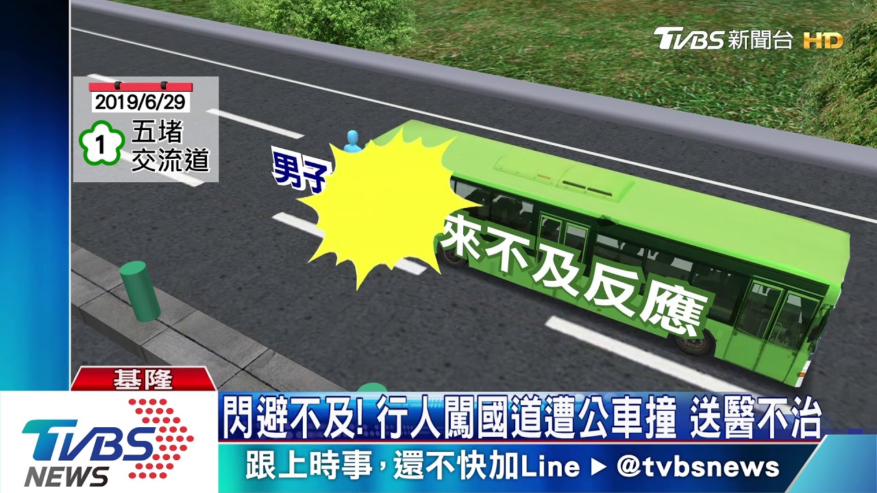 閃避不及!行人闖國道遭公車撞 送醫不治