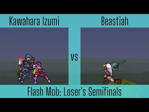 Kawahara Izumi (Marth, Falcon) vs. Beastiah (Link) - SSF2 Loser's Semifinals - Flash Mob