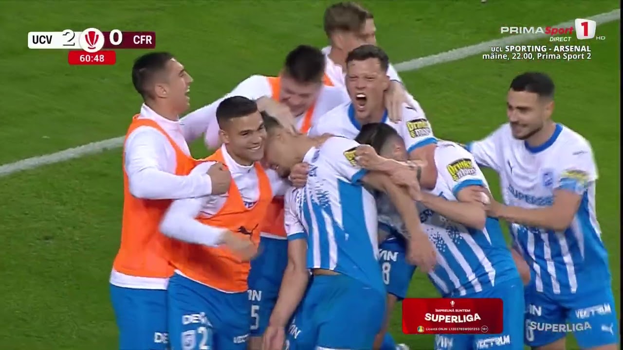 Universitatea Craiova vs CFR 1907 Cluj Highlights
