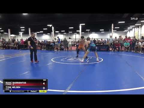 165 Lbs Round 2 (8 Team) - Isaac Barrientos, Illinois Vs Tyde Nelsen, Iowa 1db1