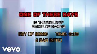 Emmylou Harris - One Of These Days (Karaoke)