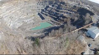 preview picture of video 'Glen Mills Quarry view from DJI Phantom 2 Vision Plus'