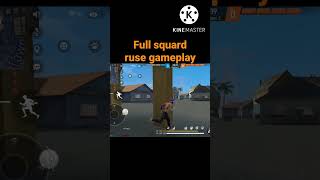free fire 🔥 1vs4 full squard  ruse gameplay