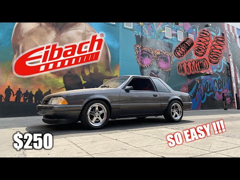 Installing lowering springs on my foxbody mustang !!! (1992 MUSTANG LX)