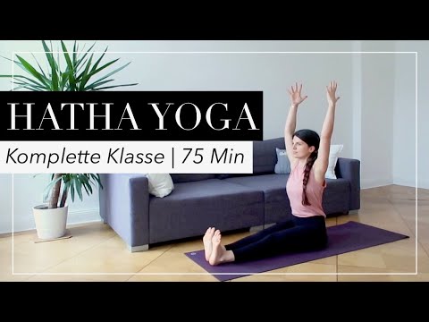 Hatha Yogastunde zum Mitmachen // Yoga Vidya Grundreihe Mittelstufe // 75 Min Rishikesh Reihe