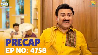 Ep 4758 - PRECAP! #tmkoc #comedy #latestepisode #jethalal #babitaji #popatlal #popatlalcomedy