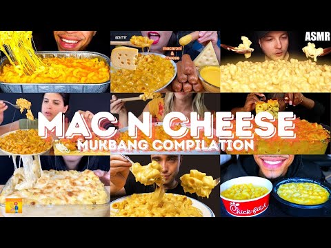 *50 MINS* MAC AND CHEESE MUKBANG *ASMR* COMPILATION |  BIG BITES | EATING SOUNDS
