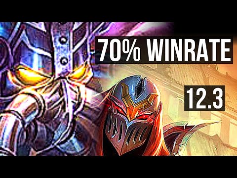 KASSADIN vs ZED (MID) | 70% winrate, 7 solo kills, Dominating | EUW Master | 12.3