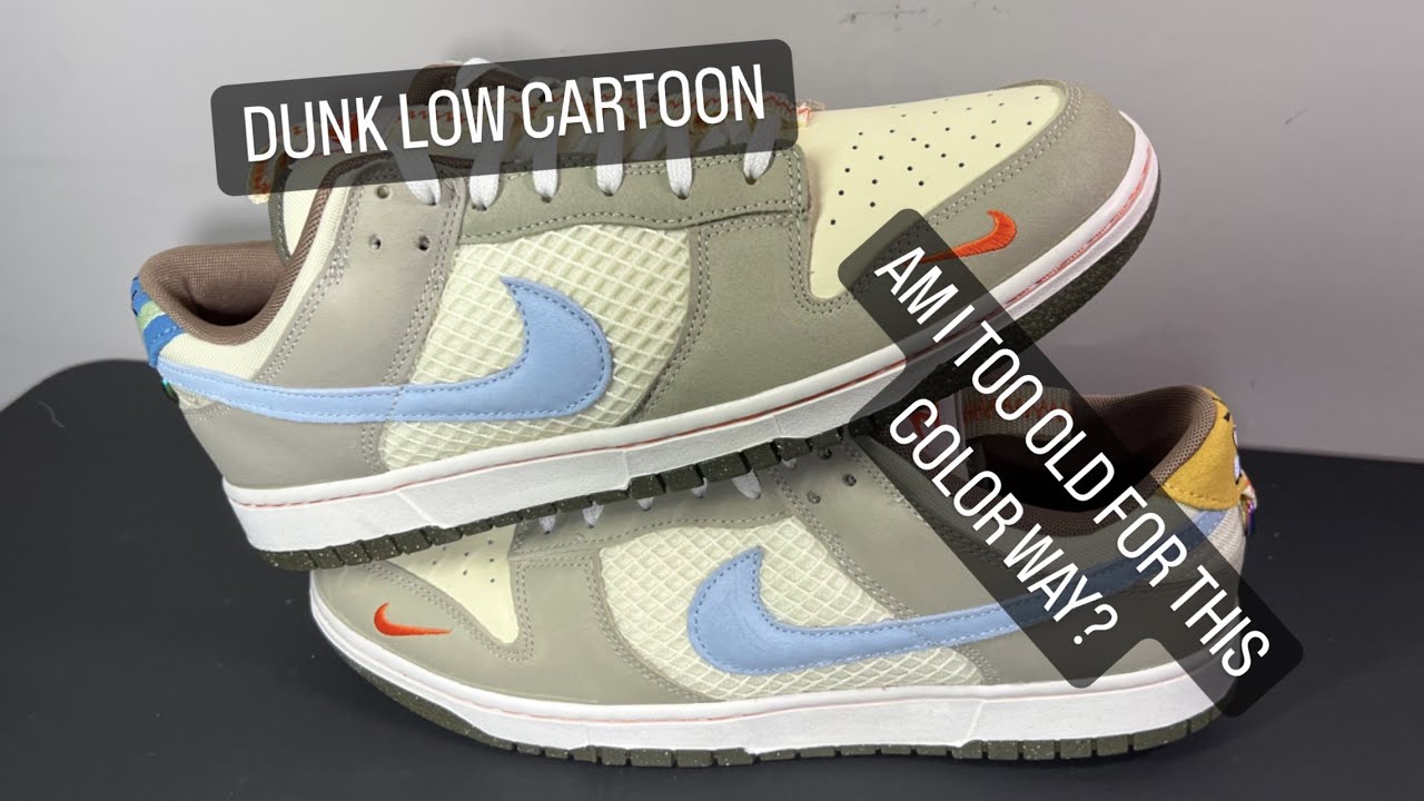 Nike Dunk Low Cartoon Shoe Review!! This Shoe Got A Lot Going On! Take A Look Guys!