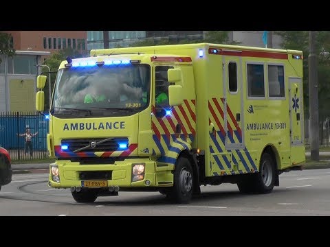 [Nieuwe balk] A1, [IC-]Ambulance 13-301 naar het AUMC-VUmc vanaf Rode Kruis Ziekenhuis Beverwijk