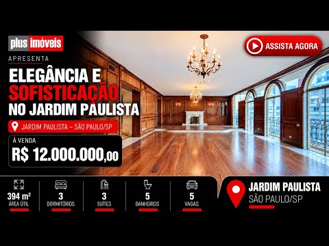 Vídeo do imóvel — Vende apto nos Jardins, apenas 1 por andar, com 450 m²