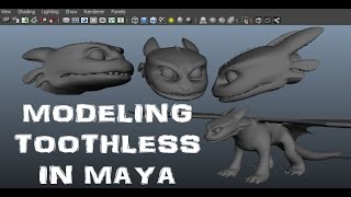 Speed Modeling Toothless (Autodesk Maya)