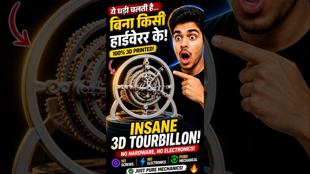 100% 3D PRINTED वर्किंग Tourbillon! 🤯