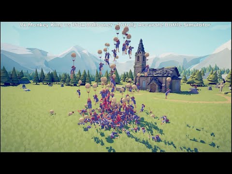 9x Monkey King vs Every Units or Gods - Totally Accurate Battle Simulator