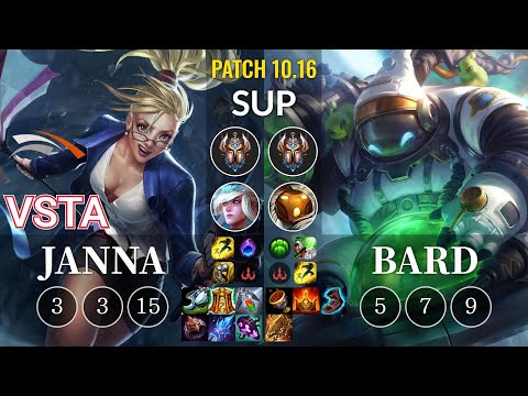 HLE Vsta Janna vs Bard Sup - KR Patch 10.16