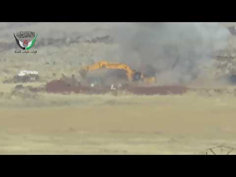 استهداف تركس لقوات النظام في حاجز برد التابع لمحافظة السويداء بصاروخ تاو من قبل قوات شباب السنة