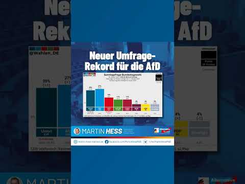 Neues Allzeithoch für unsere AfD! #Brandmauer #Merz #AfD #Umfrage #Weidel #INSA #Umfrage #CDU #CSU