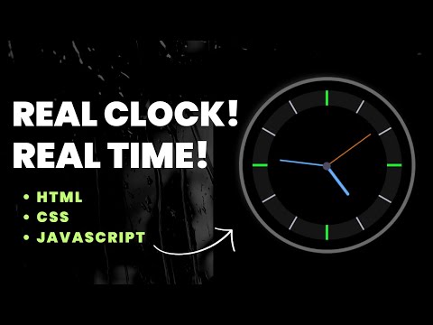Build A Working Clock Real Time Anytime Html Css And Javascript Tutorial