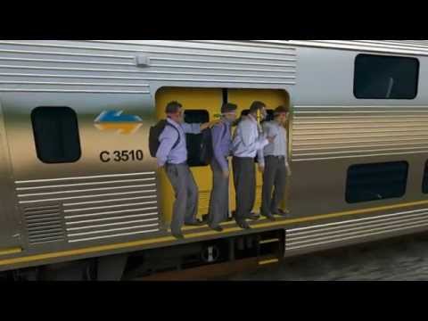 CGI train surfers